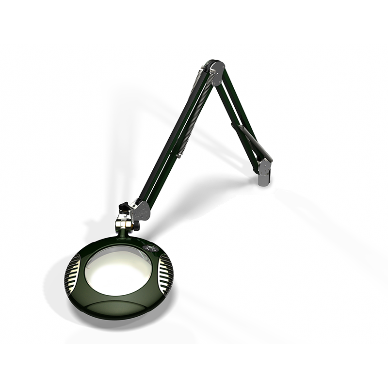 O.C.White 6'' Green-Lite  LED Magnifier 4 Diopter 2X ESD Safe Racing Green