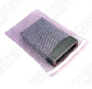 Antistatic Pink Bubblebag w/ Lip & Adhesive 12 x 11.5 250/Box