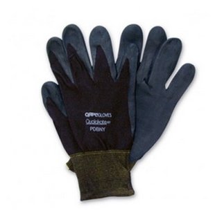 Qualagrip Nitrile Palm Coated (Black) Nylon Knit (Black) Gloves 1 Pair Medium