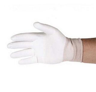 Qualaknit PU Palm Coated Nylon Knit Gloves White 1 Pair Small