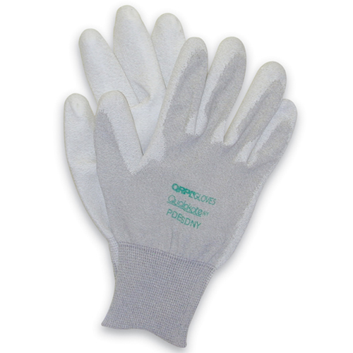 ESD Nylon Assembly Glove Palm Dip Medium 12-Pairs/Pk
