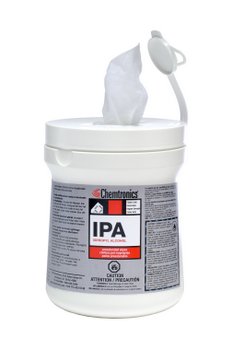 Presaturated IPA Stencil Wipes 70% Iso 6'' x 9'' 100/Tub