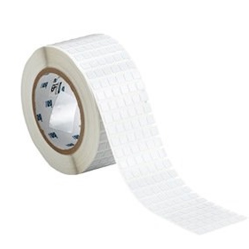Thermal Transfer Printable Labels .315 x .315'' White High Temperature Polyimide 20,000/Roll