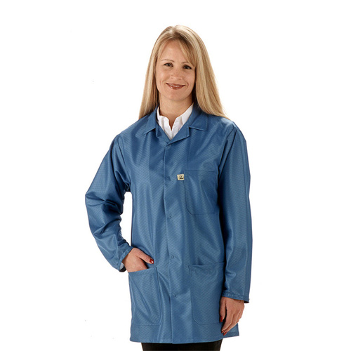Three-Quarter Length Lab Coat Royal Blue Econoshield ECX-500 Fabric - Small