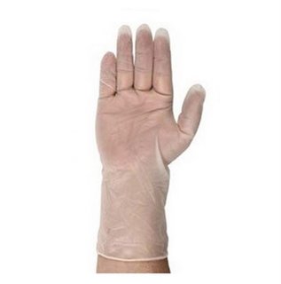 12'' ISO 5 Clear Vinyl Cleanroom Gloves 100/Pkg Extra-Large