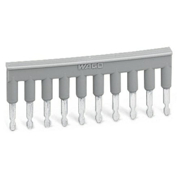 Wago 10 Pos Comb-Style Jumper Bar Insulated Gray 25/Box