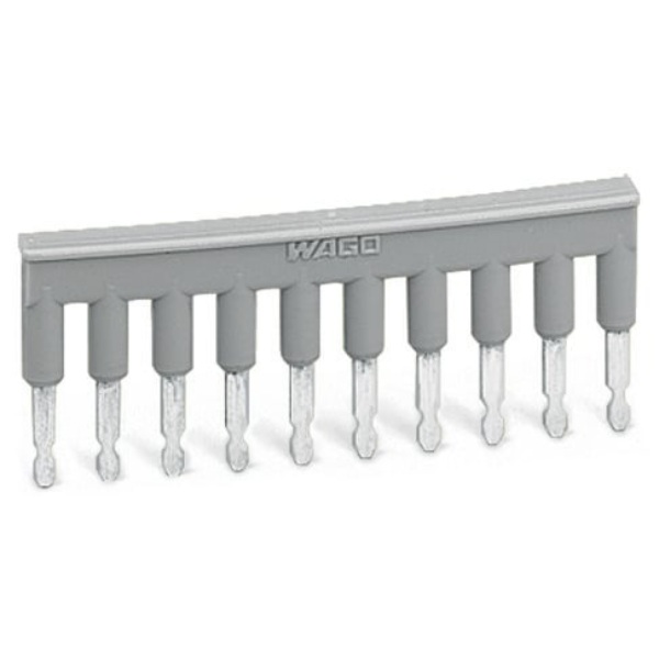 Wago 10 Pos Comb-Style Jumper Bar Insulated Gray 25/Box