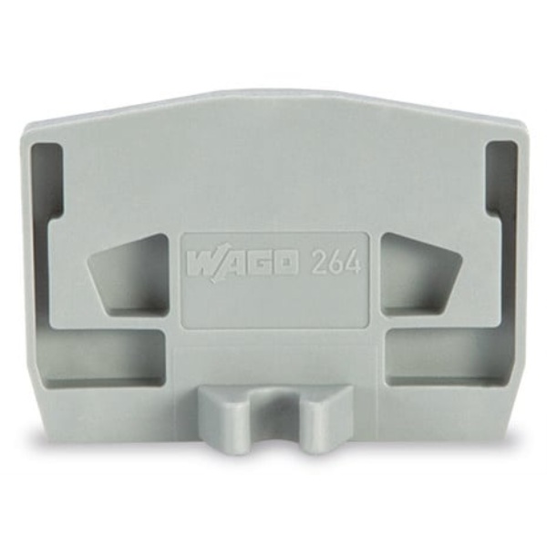 Wago End Plate w/ Fixing Flange 4 Gray 25/Box