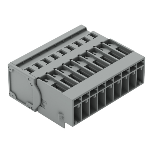 Wago 9 Pos 1-Conductor Male Connector 4 mm Gray 25/Box