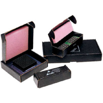IC Shipping Boxes w/ Dissipative Pink/Conductive Black Foam 7 x 3.5 x 1'