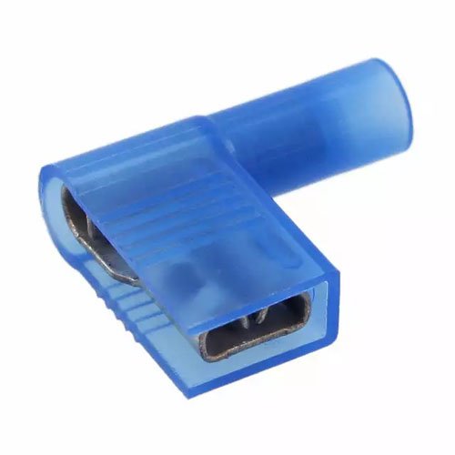 Quick Connect Connector Angled - 90 Terminal Female 6.35mm Crimp 14-16 AWG