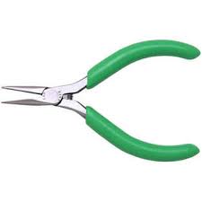 Xcelite 5 1/2'' Slimline Needle Nose Pliers w/ Green Cushion Grips Smooth Jaws