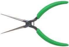 Xcelite 6'' Long Needle Nose Pliers w/ Green Cushion Grips Smooth Jaws