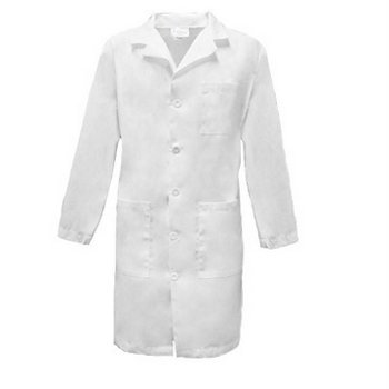 Lab Coat ESD White 24% Cotton 2% Carbon Small